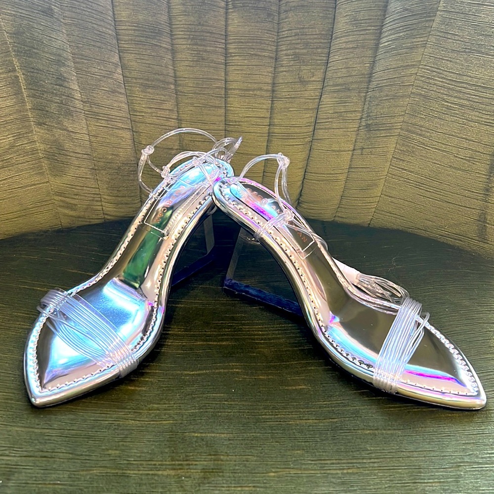 Good American Silver Heels.